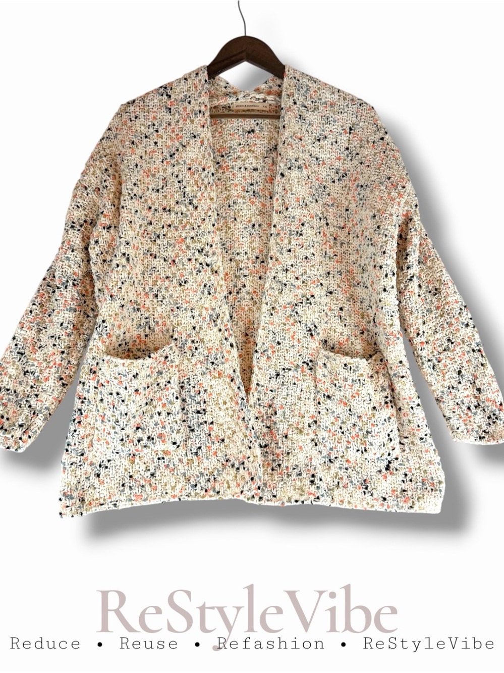 MOON & MADISON Women’s Size XS Sweater Cardigan Open Front Knit Chunky Soft
